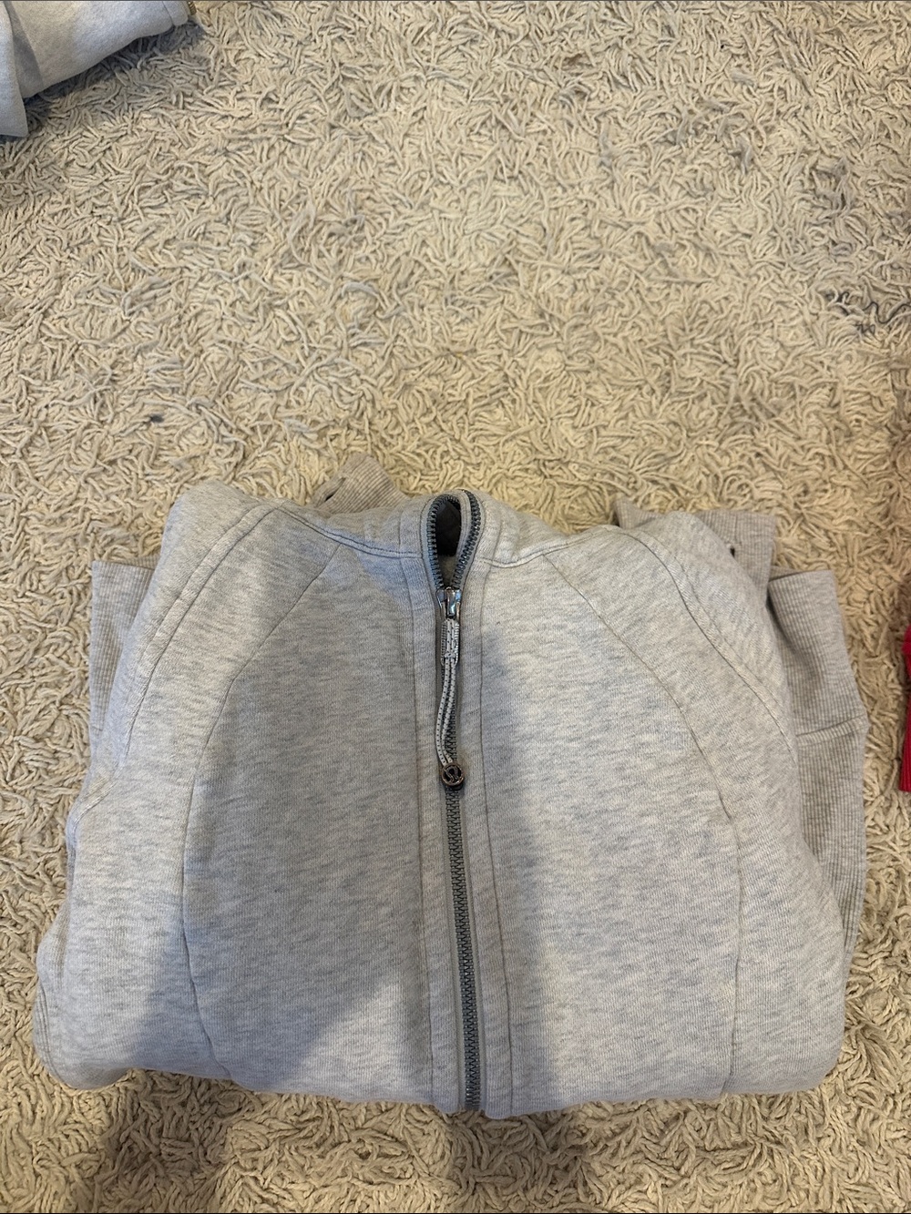 lululemon athletica Light Gray Full-Zip Hoodie